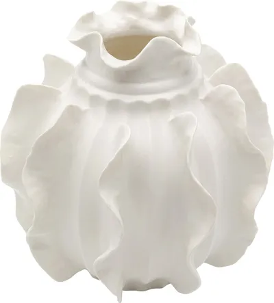 Wazon z porcelany VIENTO 23 cm - biały