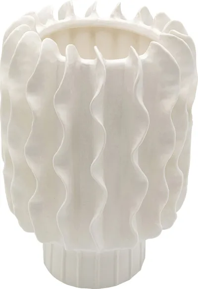 Wazon z porcelany VIENTO 26 cm - biały