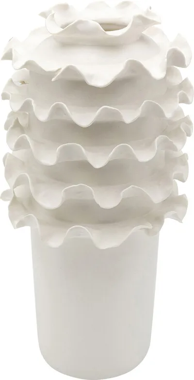 Wazon z porcelany VIENTO 39 cm - biały