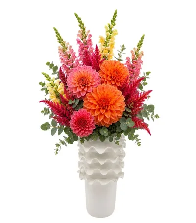 Wazon z porcelany VIENTO 39 cm - biały