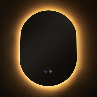 Lustro owalne z podświetlanym rantem LED D3002 - lustrzany
