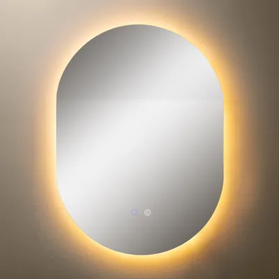 Lustro owalne z podświetlanym rantem LED D3002 - lustrzany