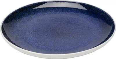 Talerz deserowy PARTITO UNI 22 cm - niebieski/biały