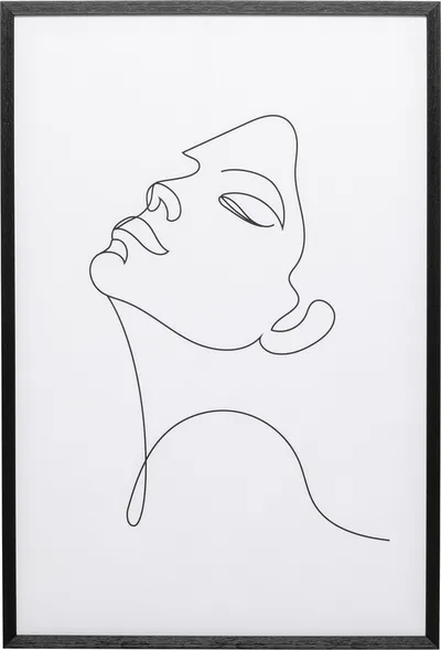 Obraz w ramie DRAWING LADY 63x93