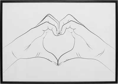Obraz w ramie HEART HANDS 103x73