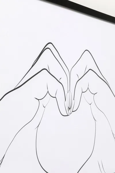 Obraz w ramie HEART HANDS 103x73