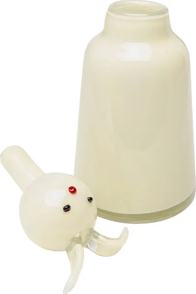 Wazon szklany TOJA FACE 34 cm - żółty