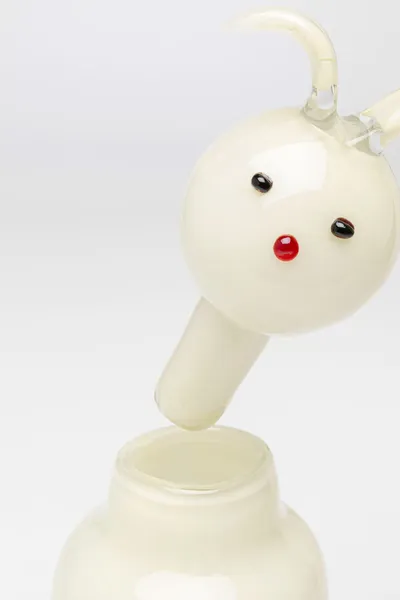 Wazon szklany TOJA FACE 34 cm - żółty