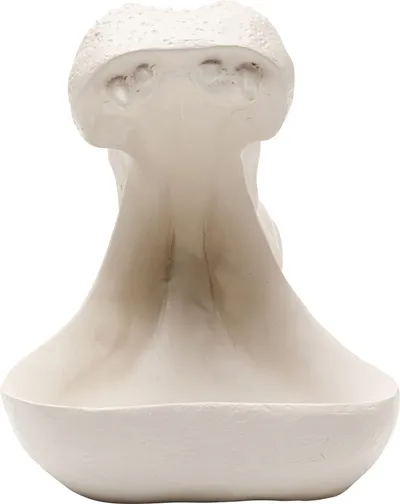 Figurka dekoracyjna HUNGRY HIPPO 17 cm - szarobeżowy