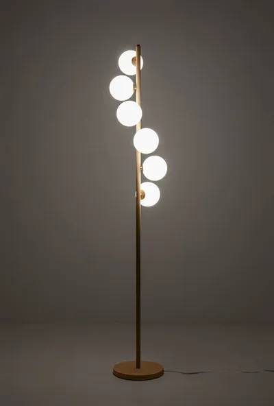 Lampa podłogowa SCALA BALLS - szarobeżowy