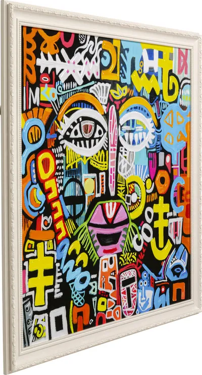 Obraz w ramie DOODLE FACE 80x80