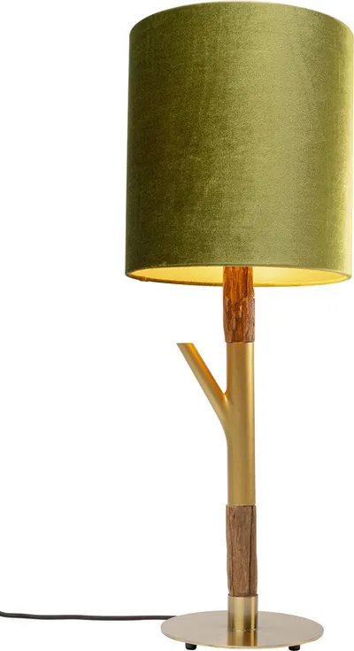 Lampa stołowa TWIG - zielony/złoty