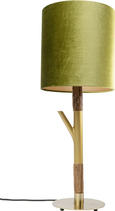 Lampa stołowa TWIG - zielony/złoty