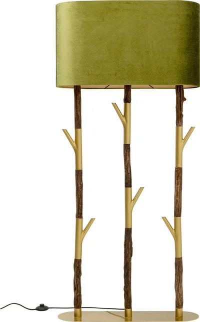 Lampa podłogowa TWIG - zielony/złoty