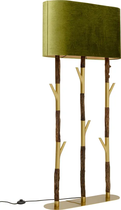 Lampa podłogowa TWIG - zielony/złoty