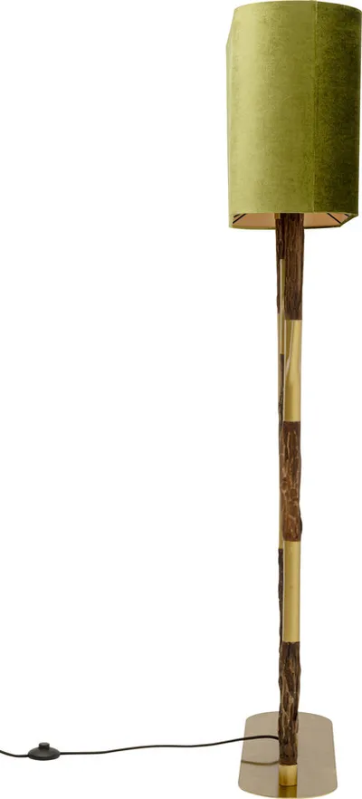 Lampa podłogowa TWIG - zielony/złoty
