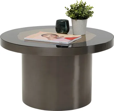Stolik okrągły MEDAILLON 80 cm - szary