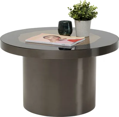 Stolik okrągły MEDAILLON 80 cm - szary