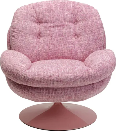 Fotel obrotowy COSY - różowy