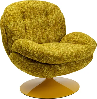 Fotel obrotowy COSY - żółty