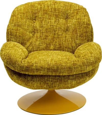 Fotel obrotowy COSY - żółty