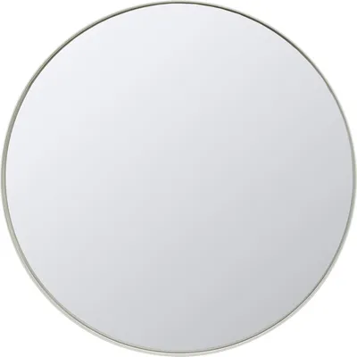 Lustro wiszące okrągłe CURVE GREIGE 100 cm - szarobeżowy