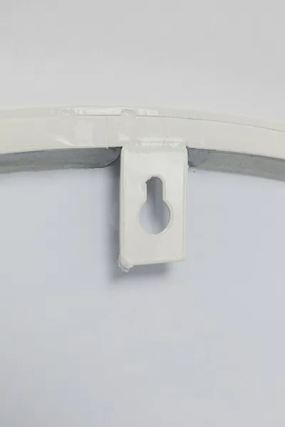 Lustro wiszące okrągłe CURVE GREIGE 100 cm - szarobeżowy