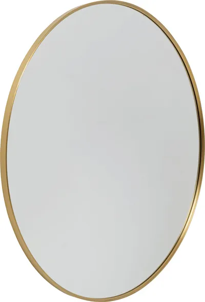 Lustro ścienne okrągłe SIMPLY BRASS 90 cm - brązowy