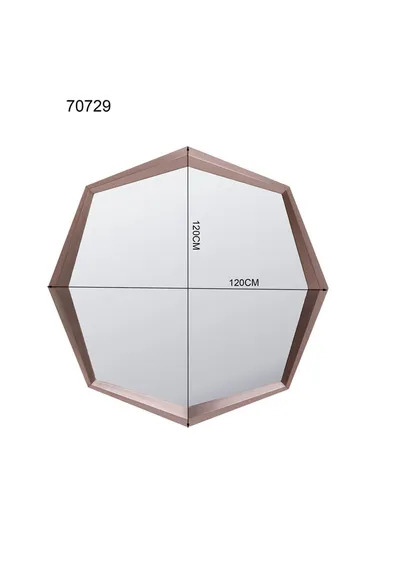 Lustro ścienne OCTAGON COFFEE 120x120 - brązowy