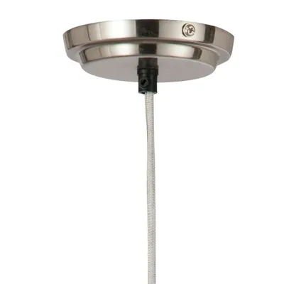 Lampa wisząca metalowa JOAN - srebrny