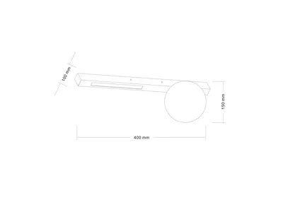 Kinkiet LUND W231102-1 - czarny