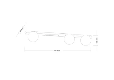 Lampa sufitowa LUND W231102-3 - czarny