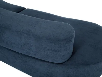 Sofa welurowa NUA N75 - granatowy