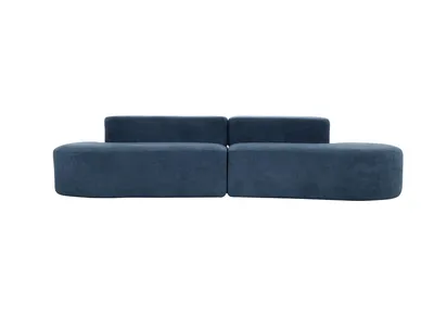 Sofa welurowa NUA N75 - granatowy