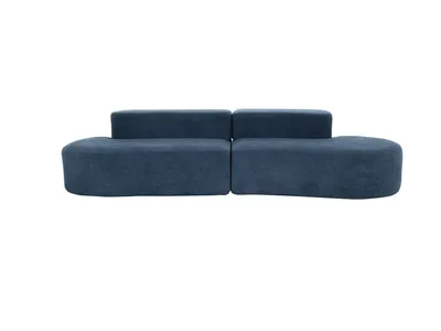 Sofa welurowa NUA N75 - granatowy