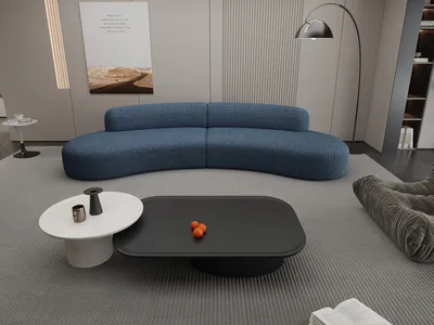 Sofa welurowa NUA N75 - granatowy