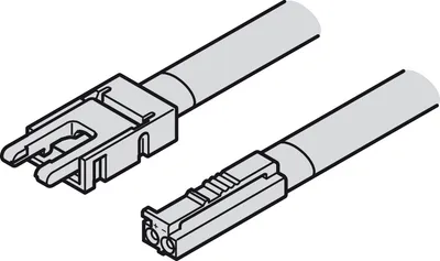 Przewód zasilający, do taśmy Häfele Loox5 LED COB, 12 V, 8 mm, 2-żyłowa (technologia monochromatyczna lub Multi-White 2-przewodowa)