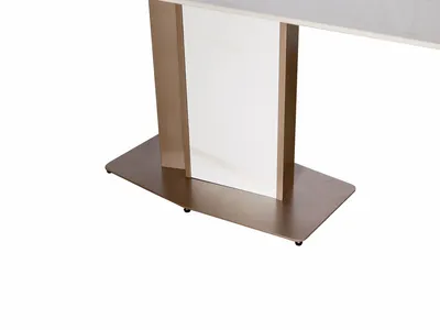 Stół MODIG 180x90 - biały marmur/różowe złoto