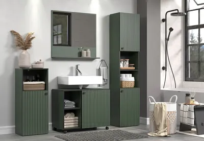 Zestaw mebli do łazienki PURE BLISS 901 - zielony