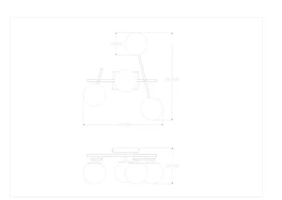 Lampa sufitowa NEBULA MS223141-SN - biały/chrom