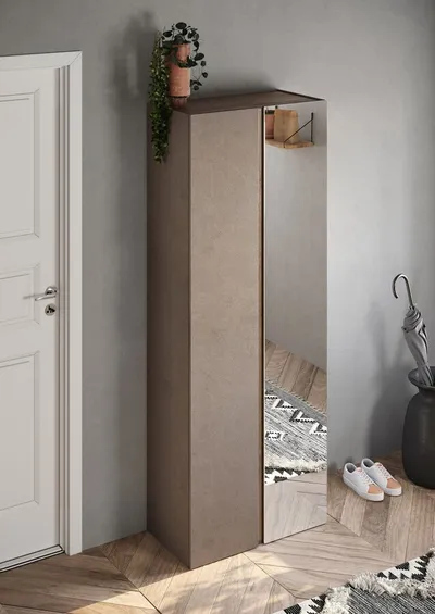 Szafa na buty 2-drzwiowa FRAME - szarobrązowy