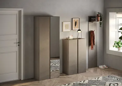 Szafka na buty 2-drzwiowa FRAME - szarobrązowy