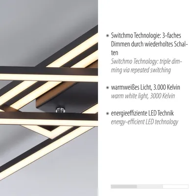 Lampa sufitowa IVEN 14697-18 - czarny