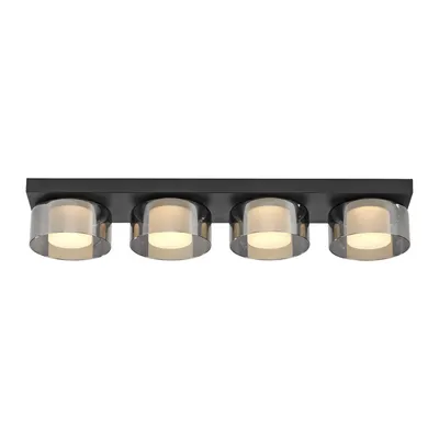 Lampa sufitowa RIKA 6164-18 - czarny/dymiony
