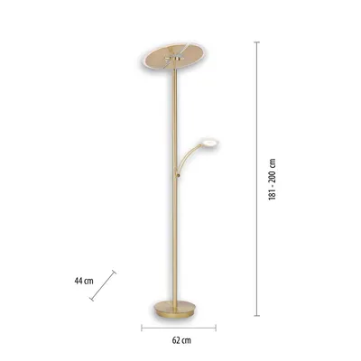 Lampa podłogowa ARTUR 673-60 - matowy mosiądz