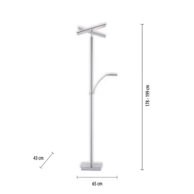 Lampa podłogowa ARTUR 687-55 - stalowy