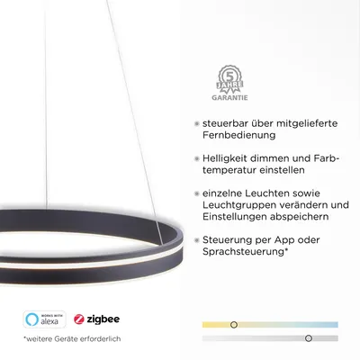 Lampa wisząca Q-VITO 8411-13 - antracyt