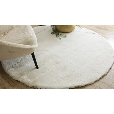 Dywan okrągły TEDDY NEW 45 shaggy - krem