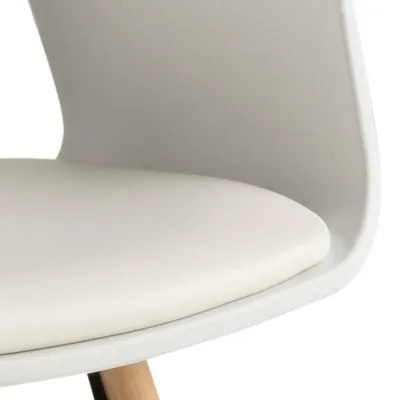 Krzesło I_LUNA - biały/buk