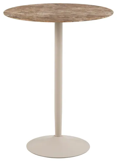 Stół barowy okrągły MALTA 80 cm - brązowy/szary